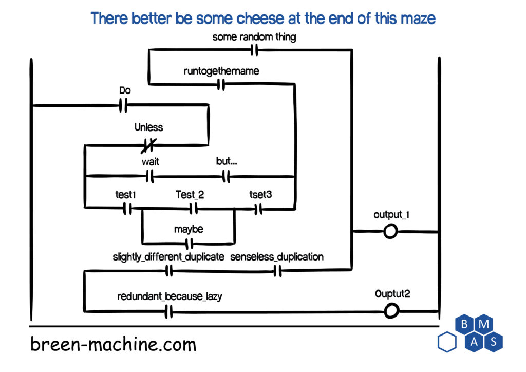 Messy ladder logic programming is impossible to maintain